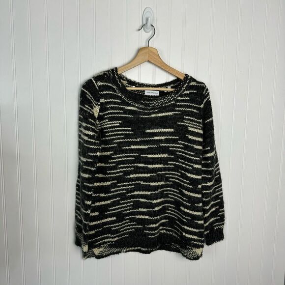 525 America Sweater XS Gray Black Cozy Warm Knit Chunky Long Sleeve Fall Casual - Picture 1 of 11